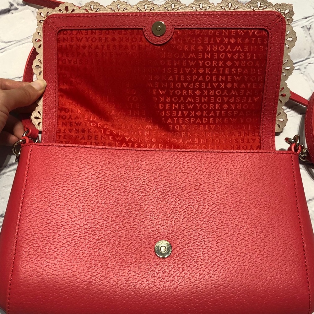 NWOT Kate Spade Crossbody Salmon-Pink Purse - Picture 6 of 13